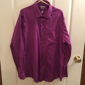 Van Heusen Athletic Fit Purple Dress Shirt